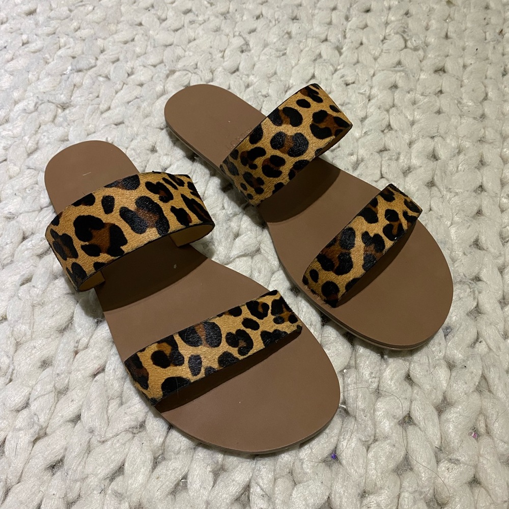 J crew leopard sandals